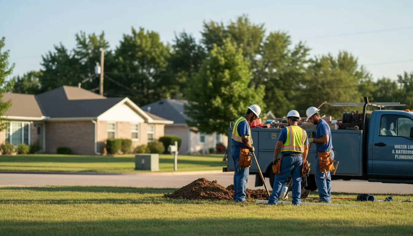 Residential water line and bathroom plumbing service in Roans Prairie, TX